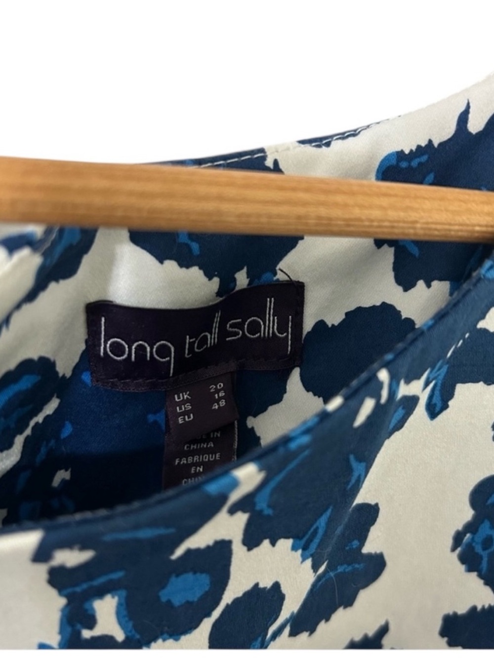 Long Tall Sally Blue and White Floral Midi Dress - Picture 3 of 5